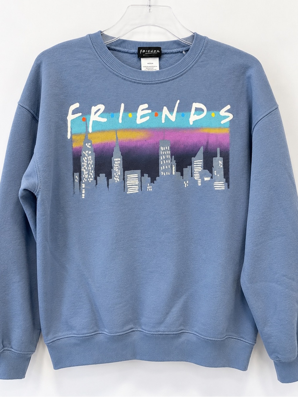 FRIENDS Skyline Graphic Crewneck Sweatshirt - Dusty Blue